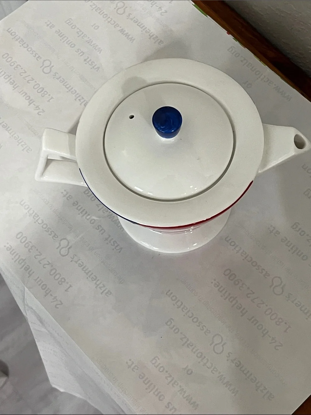 Brian Wood VTG Highly Limited Edition Art Deco Patriotic Ceramic Teapot Signed